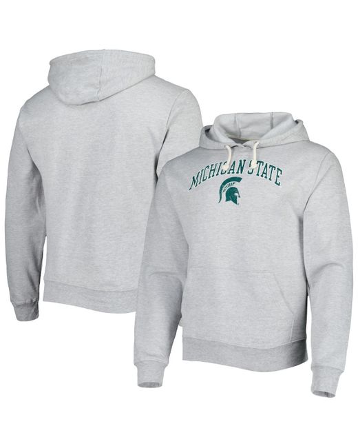 League Collegiate Wear Michigan State Spartans Arch Essential Fleece Pullover Hoodie