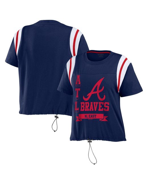 Wear By Erin Andrews Atlanta Braves Cinched Colorblock T-shirt
