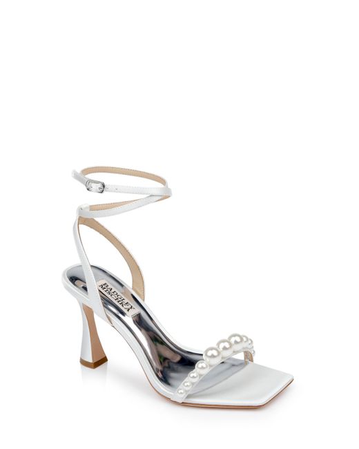 Badgley Mischka Cailey Pearl Embellished Evening Sandals