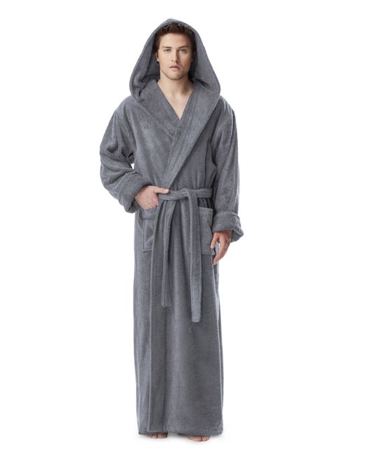 Arus Thick Full Ankle Length Hooded Turkish Cotton Bathrobe
