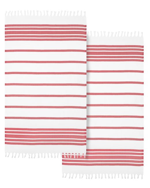 Linum Home Textiles Herringbone Pestemal Pack of 2 100 Turkish Cotton Beach Towel