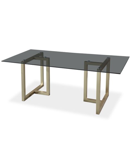 Macy's Emila 78 Rectangle Glass Mix and Match Dining Table Created for