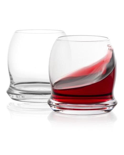 Joyjolt Cosmo Stem Less Wine Glasses Set of 2
