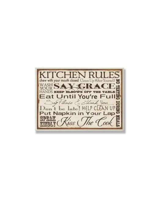 Stupell Industries Home Decor Kitchen Rules Creme Typography Wall Art Collection