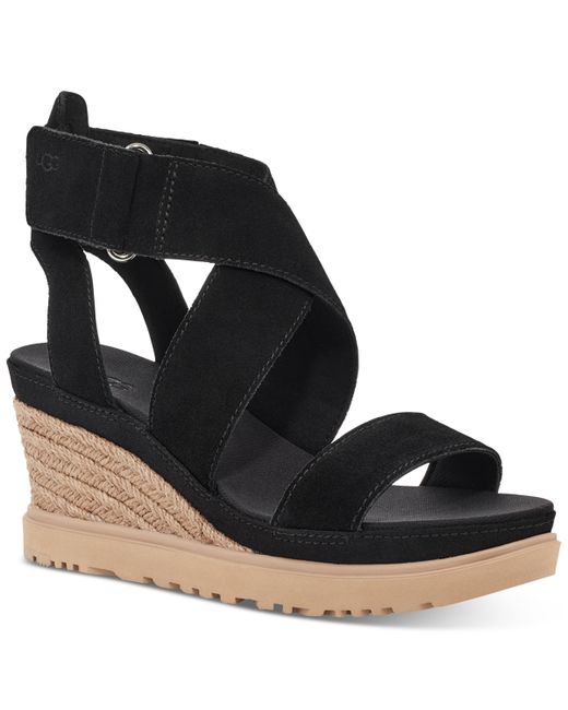 Ugg Ileana Ankle-Strap Espadrille Platform Wedge Sandals