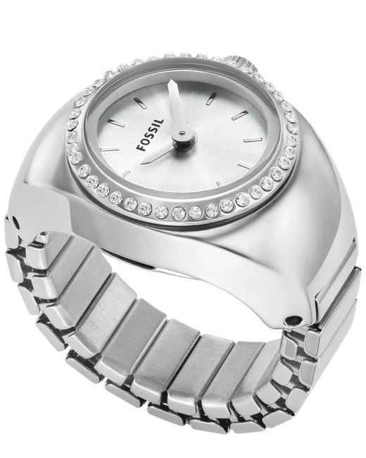 Fossil Watch Ring Two-Hand Stainless Steel 15mm