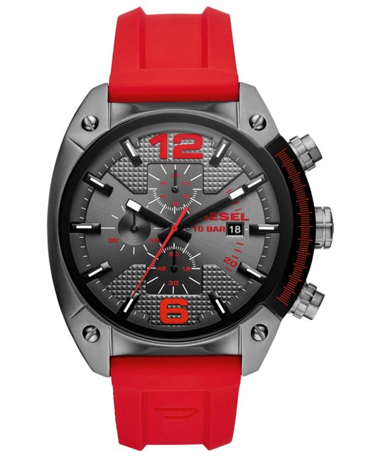 Diesel Overflow Chronograph Silicone Watch 55mm