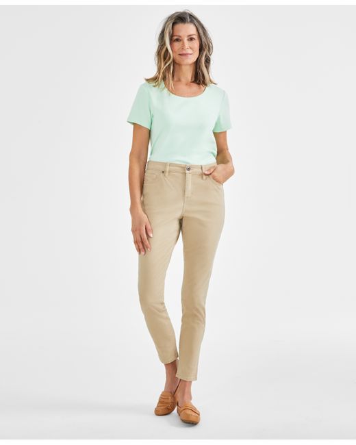 Style & Co Mid Rise Curvy-Fit Skinny Jeans Created for