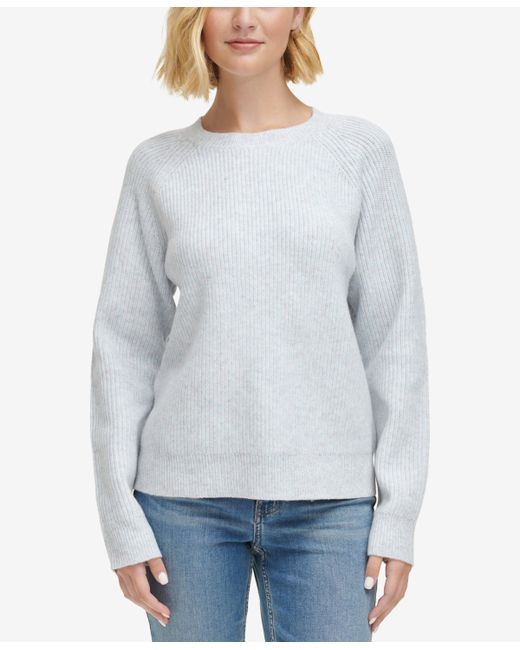 Calvin Klein Jeans Ribbed Raglan-Sleeve Sweater