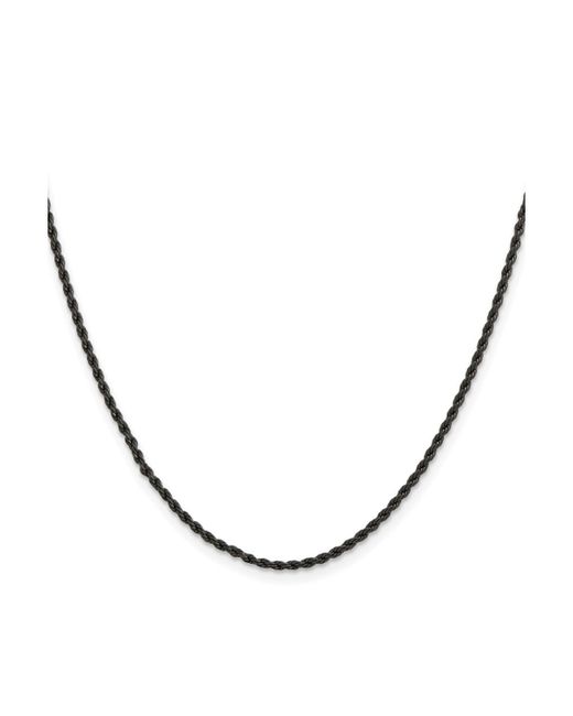 Chisel Polished Ip-plated 1.5mm Rope Chain Necklace