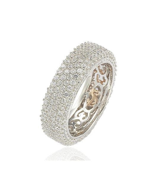 Suzy Levian New York Suzy Levian Cubic Zirconia Sterling Silver Eternity Pave Ring
