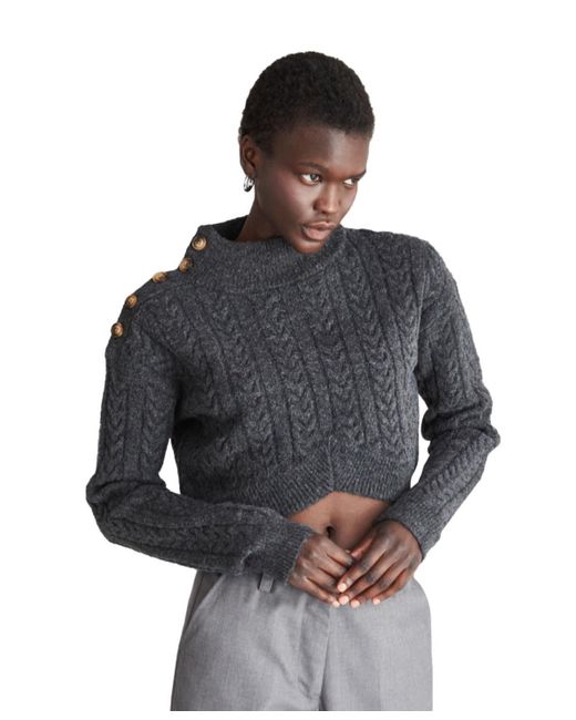 Crescent Oliva Mock Neck Crop Sweater