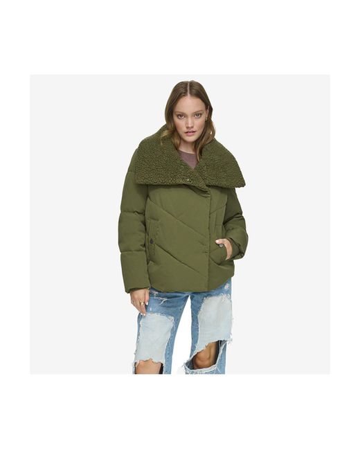 Andrew Marc Valencia Asymmetrical Quilted Coat