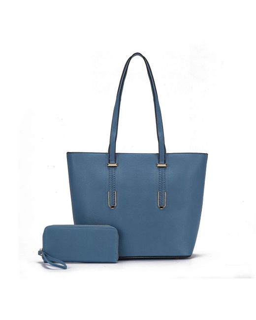 MKF Collection Mina Handbag Set Tote Bag and Wristlet Wallet by Mia K