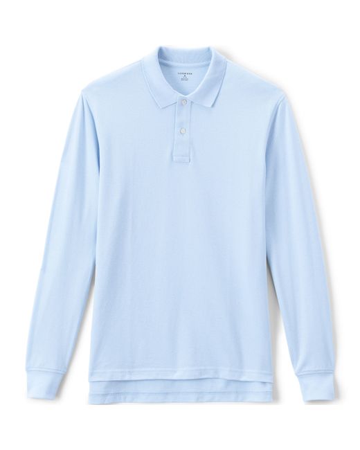 Lands' End School Uniform Long Sleeve Mesh Polo Shirt