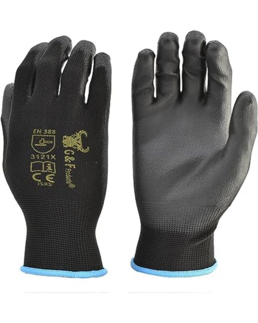 G & F Products 12 Pairs Work Gloves Lightweight Grip For