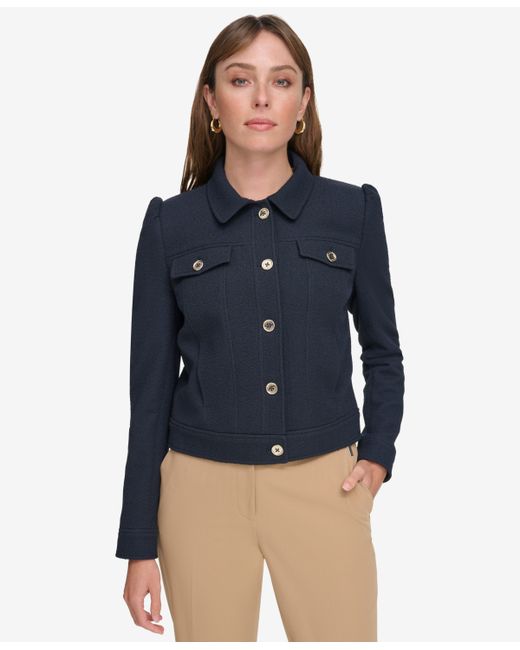 Tommy Hilfiger Long-Sleeve Button-Front Jacket
