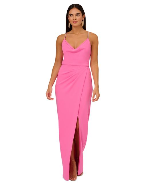 Adrianna by Adrianna Papell Cowlneck Sleeveless Gown