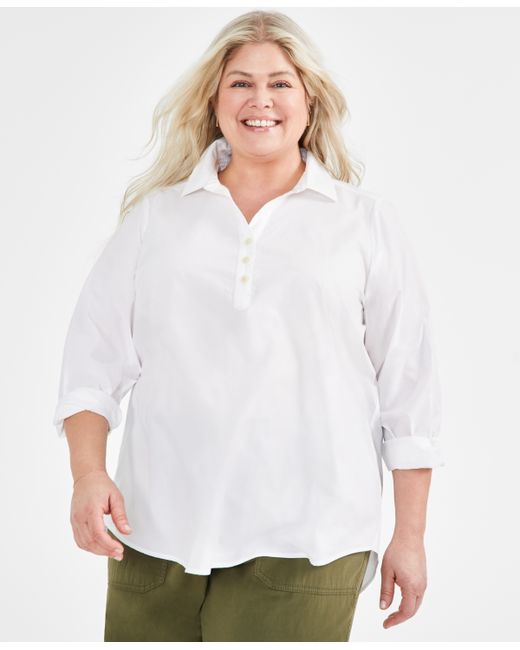 Style & Co Plus Perfect Popover Top Created for