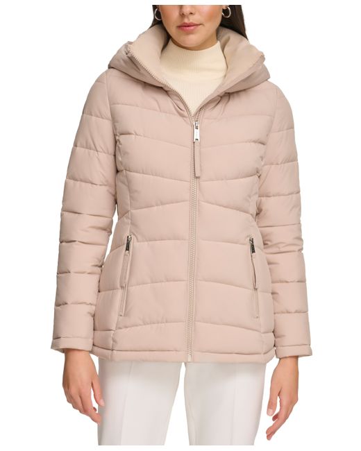 Calvin Klein Stretch Hooded Puffer Coat Created for
