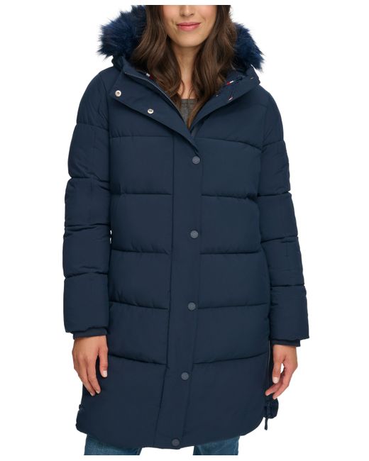 Tommy Hilfiger Faux-Fur-Trim Hooded Puffer Coat Created for