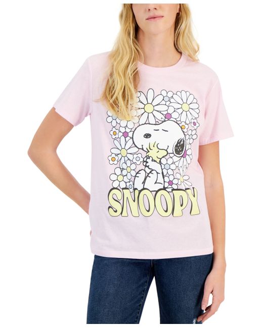 Grayson Threads, The Label Juniors Floral Snoopy Graphic Tee