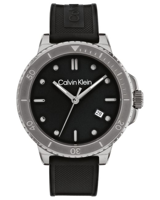 Calvin Klein Silicone Strap Watch 44mm
