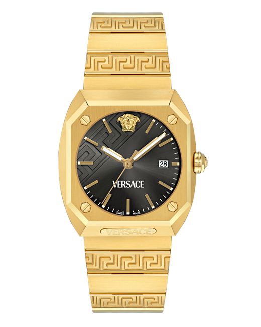 Versace Swiss Ion Plated Stainless Steel Bracelet Watch 44mm
