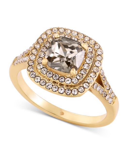 Charter Club Tone Pave Cushion-Cut Crystal Ring Created for