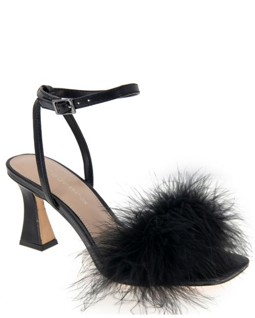 BCBGeneration Relby Faux Feather High Heel Dress Sandals