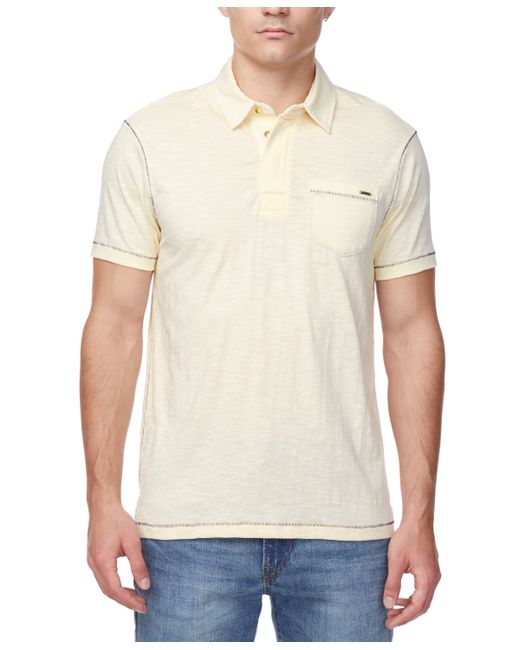 BUFFALO David Bitton Kasper Straight-Fit Textured Pocket Polo Shirt