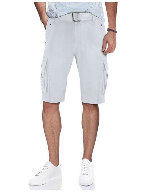 X-Ray Belted Snap Detail Cargo Shorts