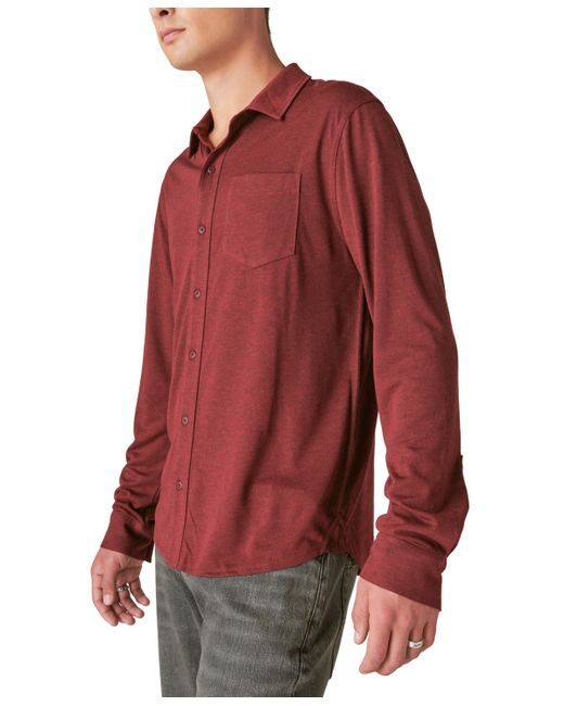 Lucky Brand Long Sleeve Button-Front Jersey Shirt