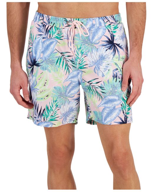 Club Room Bello Floral-Print Quick-Dry 7 Swim Trunks Created for