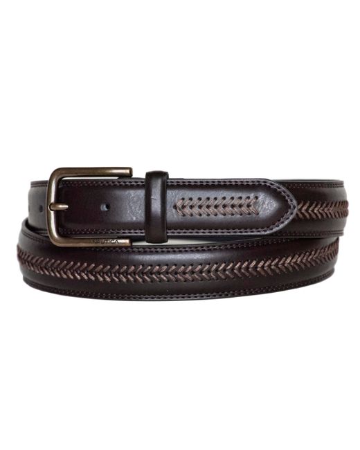 Nautica Leather Belt with Lacing
