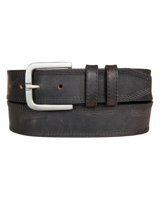 Lucky Brand Triple Needle Stitched Leather Belt