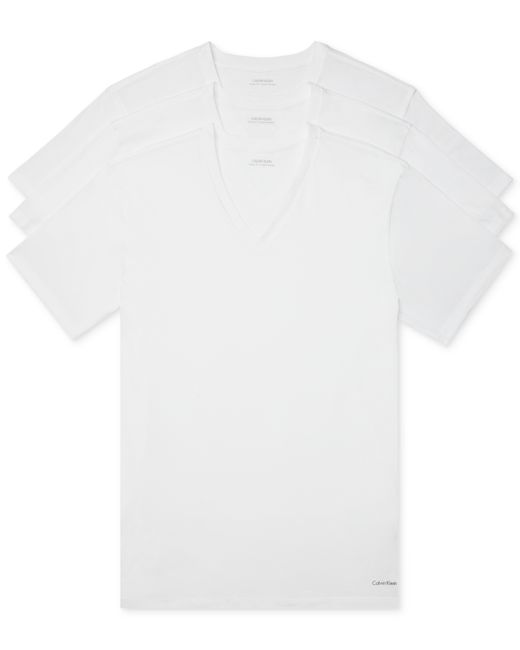 Calvin Klein 3-Pack Cotton Classics Short-Sleeve V-Neck Undershirts