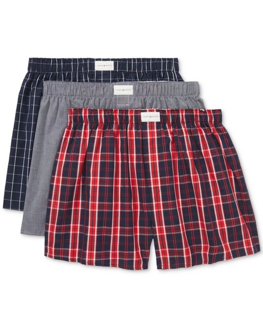 Tommy Hilfiger 3-Pk. Classic Printed Cotton Poplin Boxers