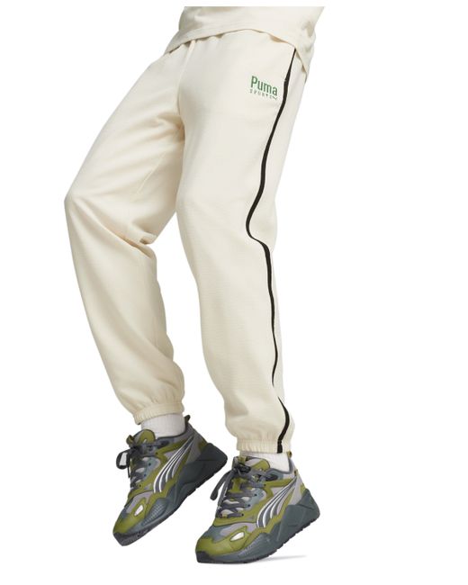 Puma Team Regular-Fit Logo Embroidered Seersucker Track Pants