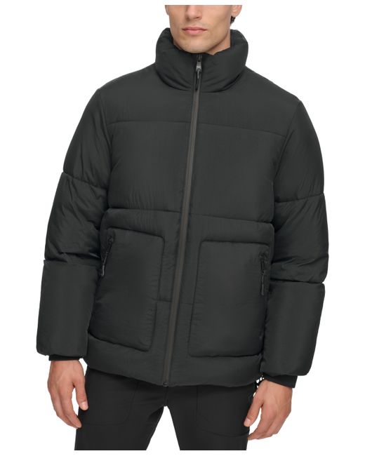 Dkny Refined Quilted Full-Zip Stand Collar Puffer Jacket