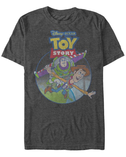 Fifth Sun Disney Pixar Toy Story Buzz Woody Take off Short Sleeve T-Shirt