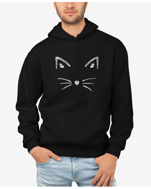 La Pop Art Word Art Whiskers Hooded Sweatshirt