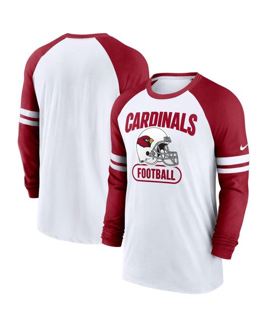 Nike Cardinal Arizona Cardinals Throwback Raglan Long Sleeve T-shirt