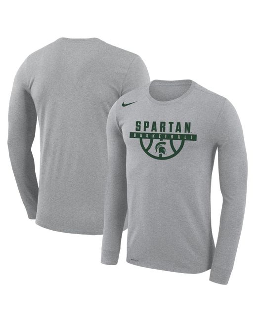 Nike Michigan State Spartans Basketball Drop Legend Long Sleeve Performance T-shirt