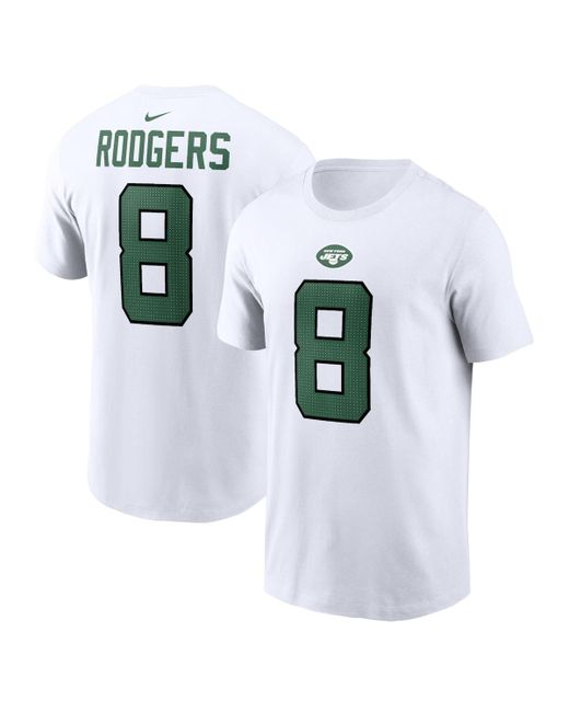 Nike Aaron Rodgers New York Jets Player Name and Number T-shirt