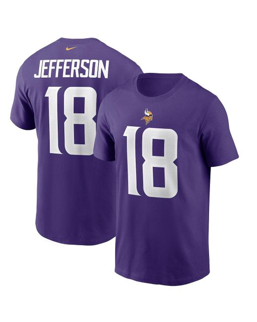 Nike Justin Jefferson Minnesota Vikings Player Name and Number T-shirt