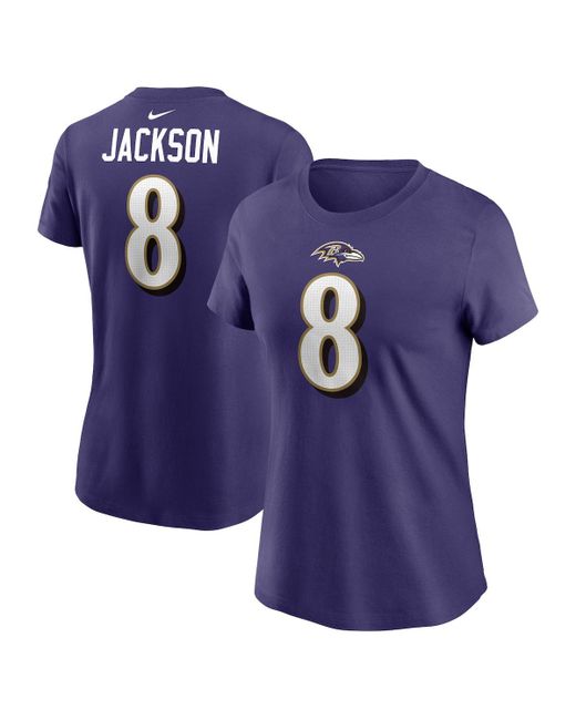Nike Lamar Jackson Baltimore Ravens Player Name and Number T-shirt