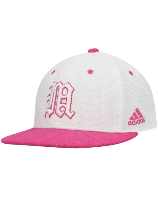 Adidas and Pink Miami Hurricanes On-Field Baseball Fitted Hat
