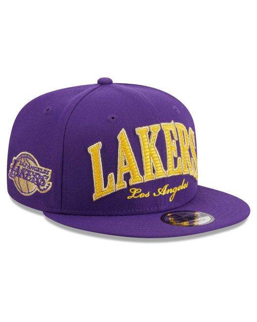 New Era Los Angeles Lakers Golden Tall Text 9FIFTY Snapback Hat
