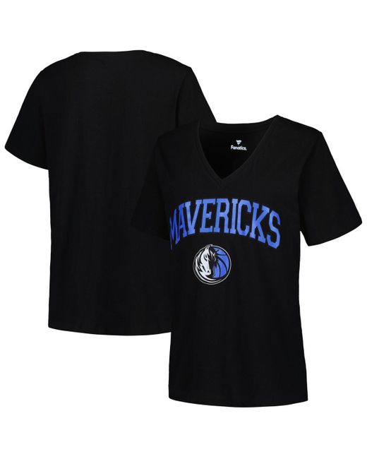 Profile Dallas Mavericks Plus Arch Over Logo V-Neck T-shirt